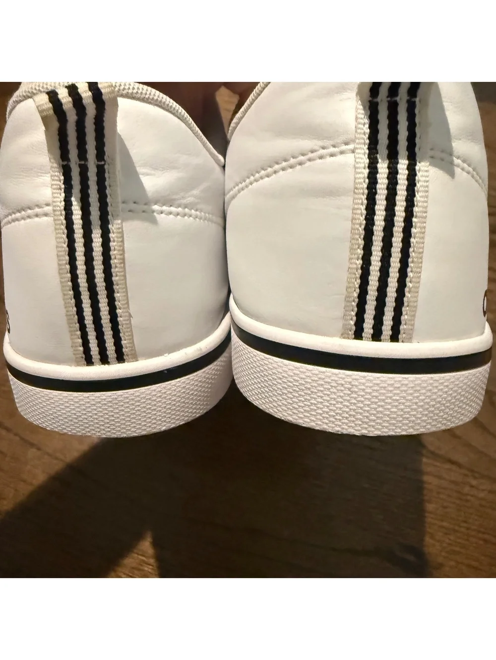 adidas Men's White/Black VS Pace Leather Trainers US Size 11